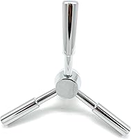 Vista 1 de YOSEC Mango cromado de 3 radios para rifles, caja fuerte de depósito y puertas de cajero automático