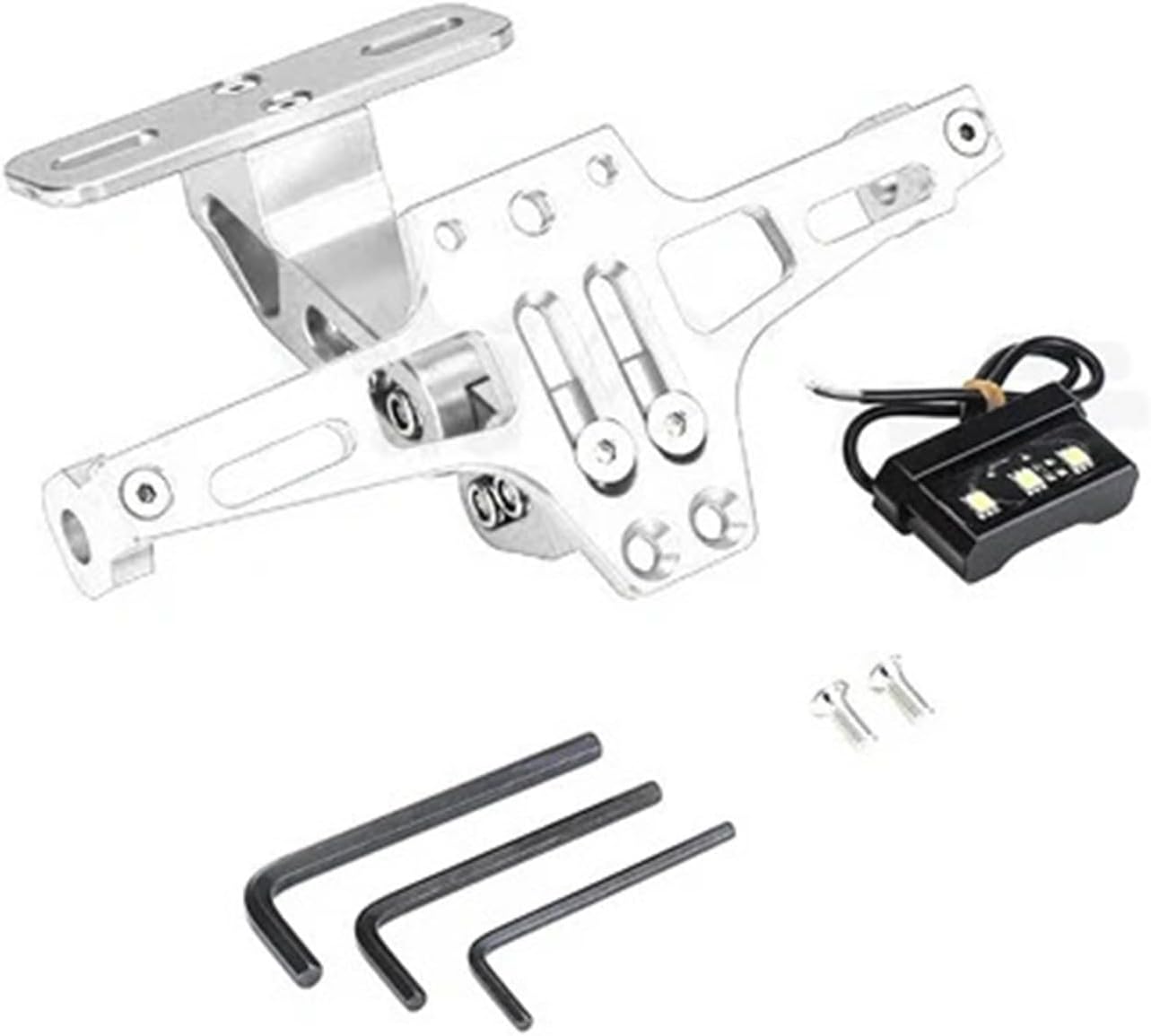 Motorcycle Rear License Plate Mount Holder Turn Lights Fit for Yamahaa MT07 MT09 MT10 R1 Fit for Kawasaki Z1000 Z800(2Pcs LED Turn Light)