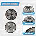 FIWARY Intake & Exhaust CVVT Timing Camshaft Phaser Gear Set Fits for 2014-2019 Hyundai Elantra/Kia Forte 2.0L Theta II G4NC Engine Direct OE Replacement 24350-2E201 24370-2E200