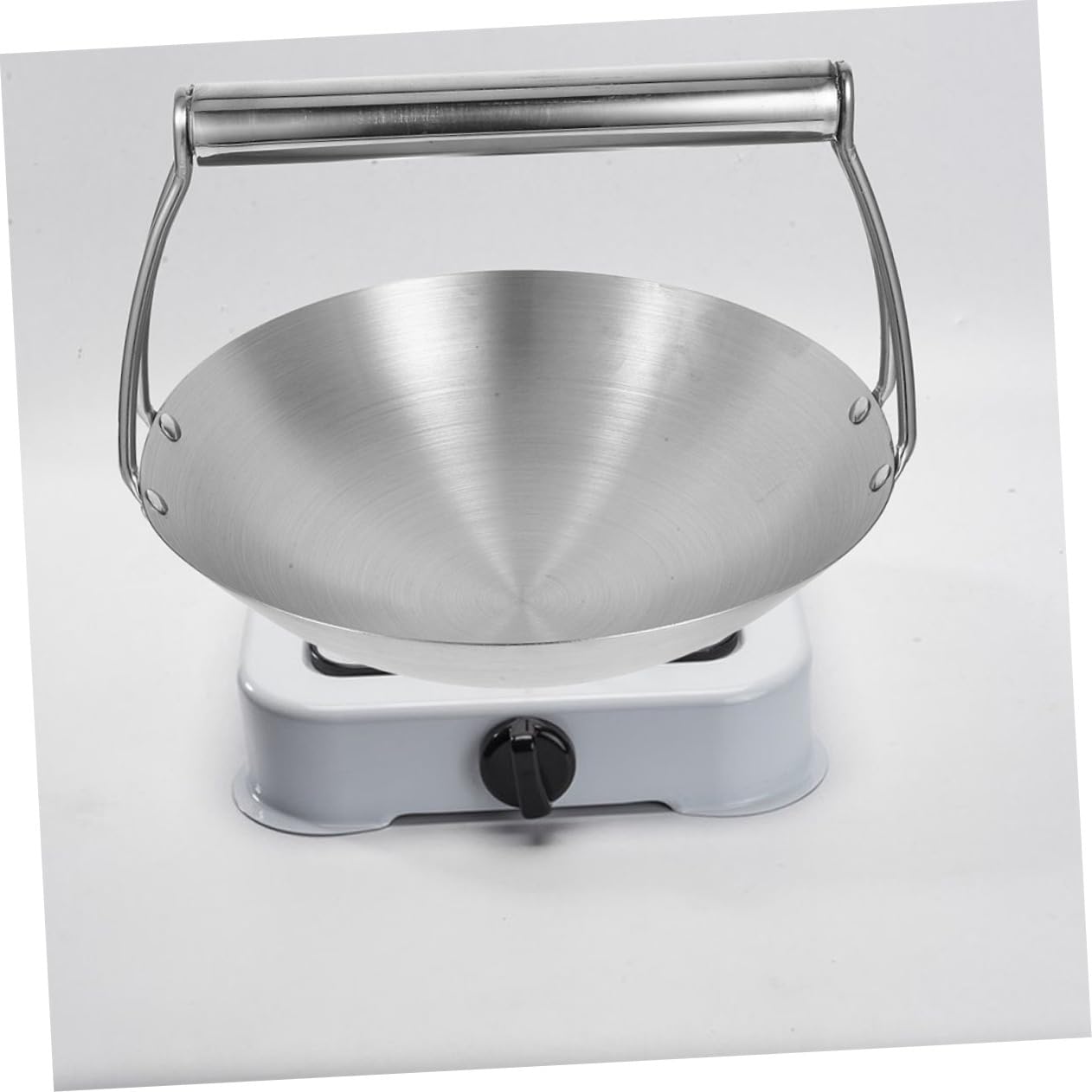 Cabilock Pentola Friggitrice Giapponese Wok Inossidabile in Acciaio Inox con Manico Ergonomico, Facile da Pulire, per Cucina e Campeggio