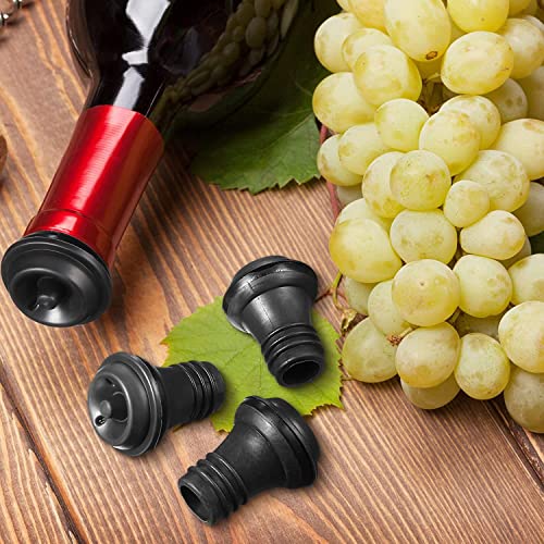 Wine Vacuum Stoppers Set of 3– Grey - Thumbnail 5