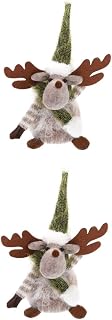 BESTOYARD 2 Peças Enfeite De Boneca De Alce Presentes Infantis Decoração Infantil Boneca Suspensa De Natal Boneca De Rena Para Natal Decorações De Árvores De Férias De
