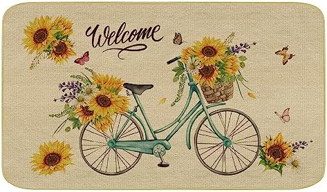 Fußmatte Zum 4. Juli – Patriotisches Design Mit Schmetterling & Eukalyptus, Rutschfeste Gummiunterseite, Verschiedene Größen