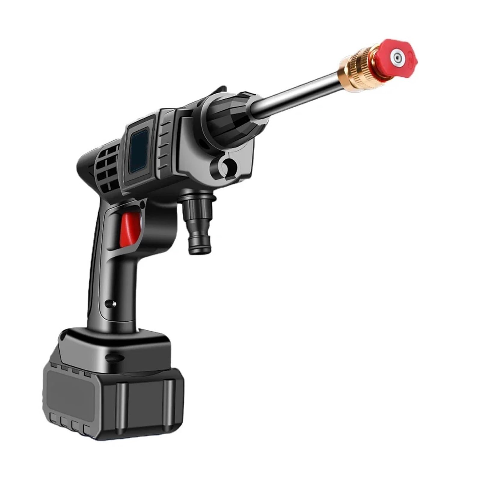 Pistolet d'arrosage avec embout multi-jets, Nettoyeur haute pression électrique sans fil, générateur de mousse 10000/20000mAh, lave-auto(20000mAh Battery)