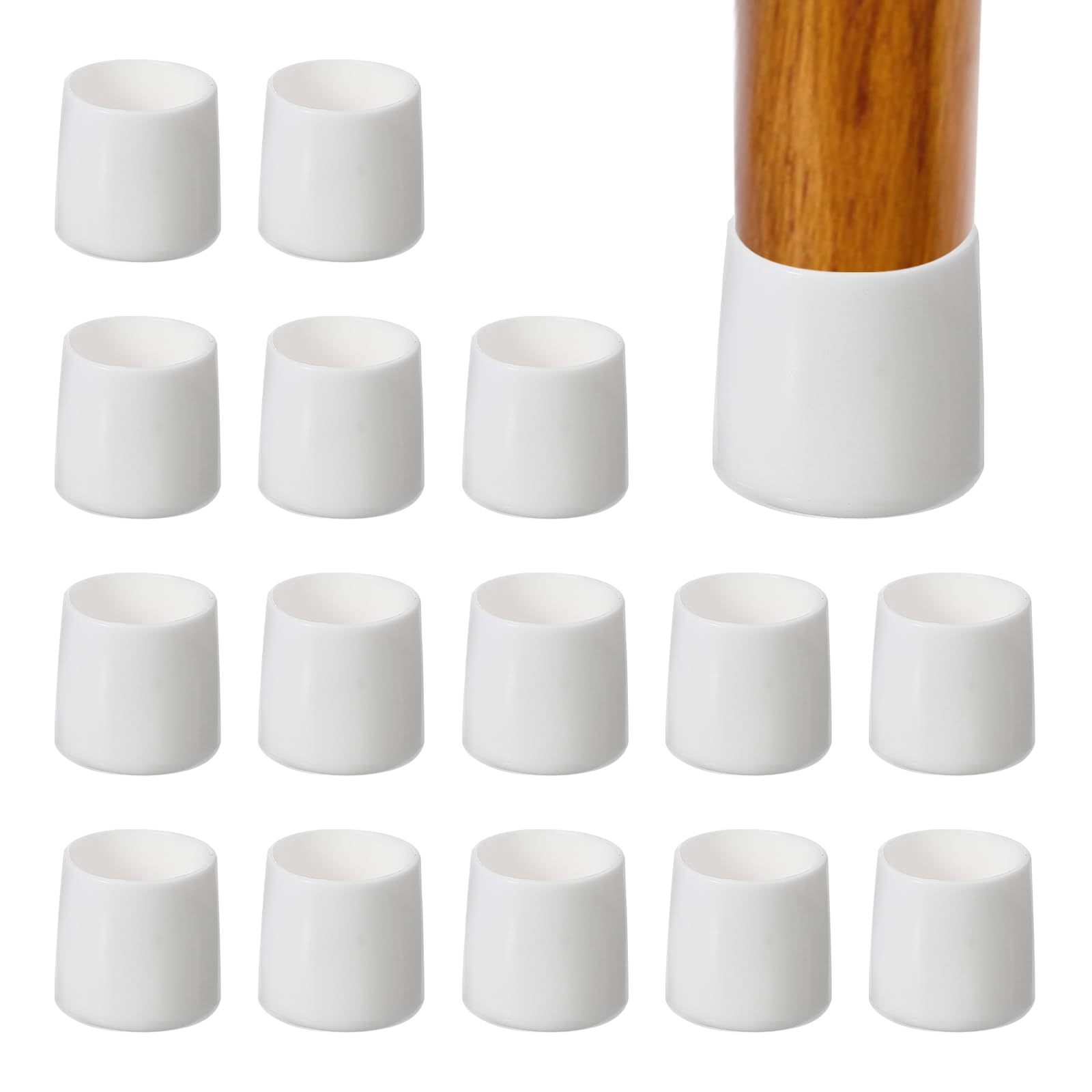 PATIKIL Round Rubber Chair Leg Caps Tips 3/4"
