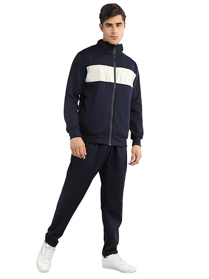 Men Winter Track Suit Zipper Set