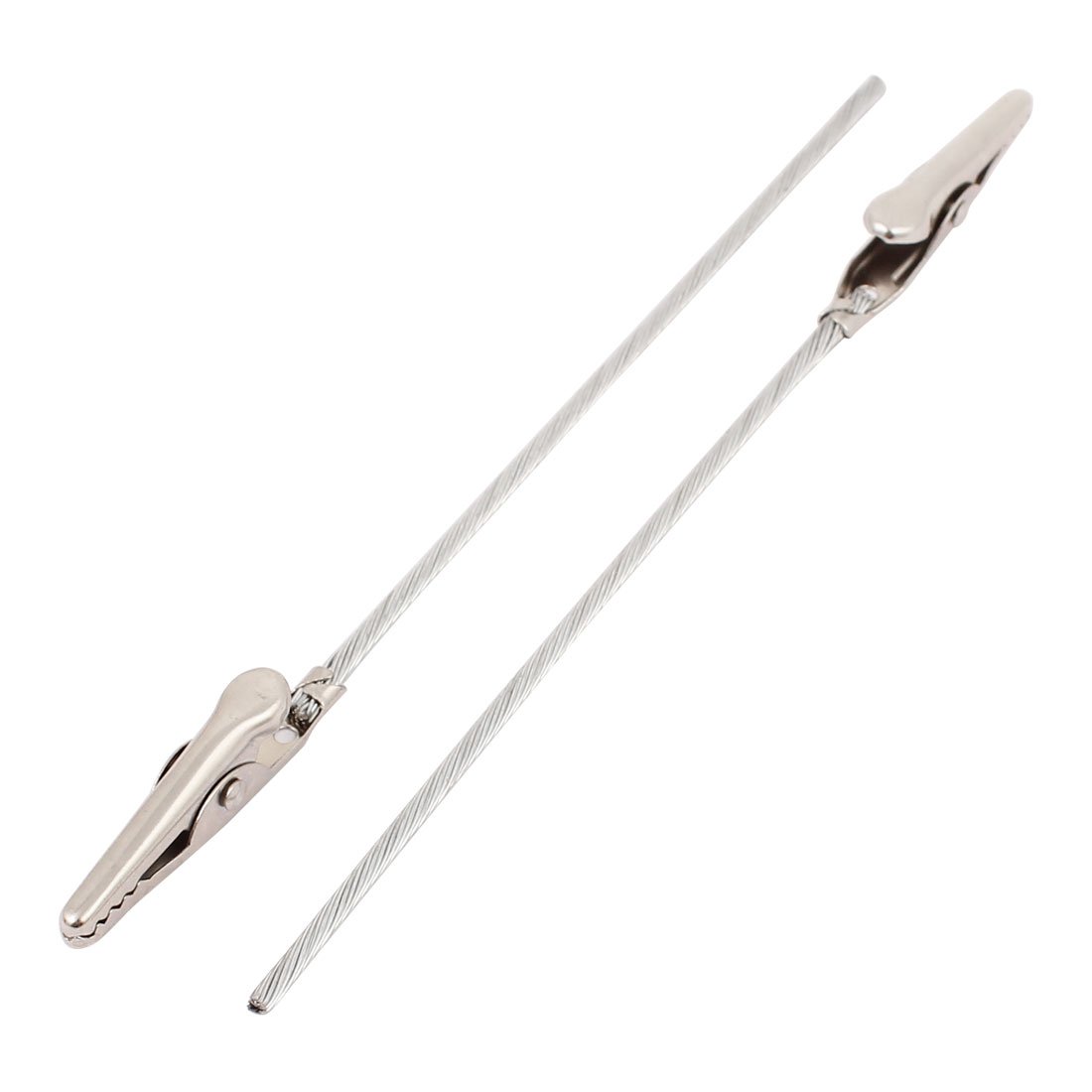 uxcell® Metal Non-insulated Electric Test Crocodile Alligator Clips 4.7 Inch Long 10pcs Silver Tone
