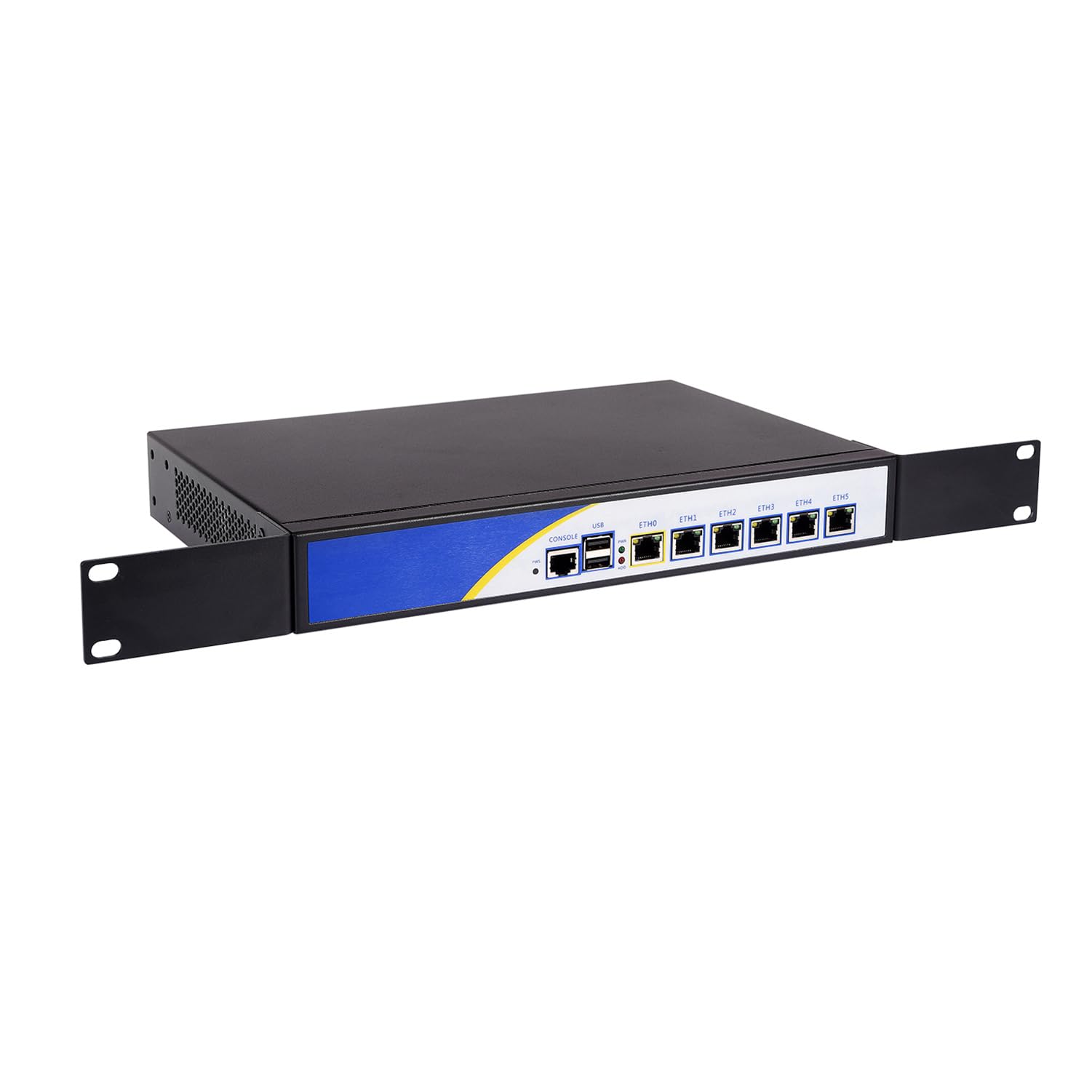 Firewall, PFSense, OPNsense, VPN, Network Security Micro Appliance, Router PC, Atom D525, RS03, 6 x Gigabit LAN, 2 x USB, COM, VGA, Fan, 2G RAM, 32G SSD