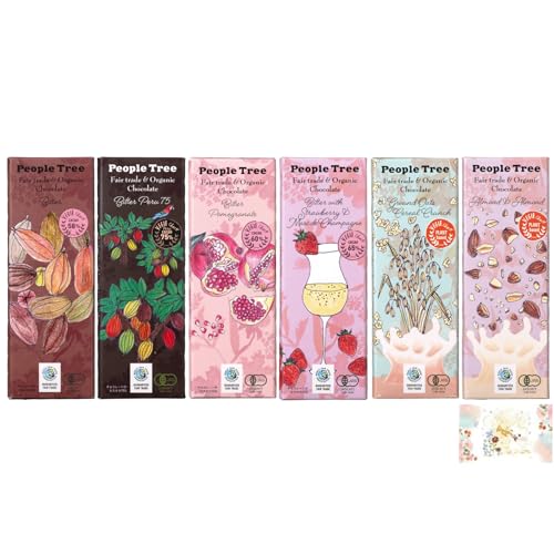 People Tree (ピープルツリー) フェアトレード&オーガニック板チョコレート ※フェアリーチェメッセージカード付き (板チョコ・ベジシリーズ・全6種)