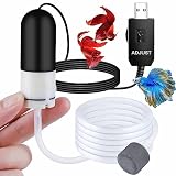 Mini Aquarium Air Pump,USB air Pump for 5 Gallon Aquarium Decorations Adjustable Fish Tank Aerator I