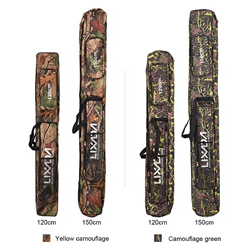 Lixada Rutentasche Rod Case Angelkoffer Doppelschicht Grosse Kapazität Angehen Tasche für Angelruten, Kescher und… – Bild 8
