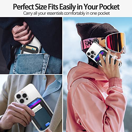 Magnetic Card Holder Wallet For Apple Magsafe, Magsafe Wallet For Iphone 14 Pro Max/14 Pro/14/14 Plus/13/12, Magsafe Leather Wallet, Magnetic Wallet For Iphone 14/13/12 Series, Fit 7 Cards, Blue #TOP7