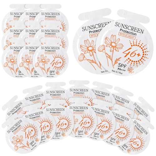 Heigble 100 Pcs Mini Travel Size Sunscreen Packets