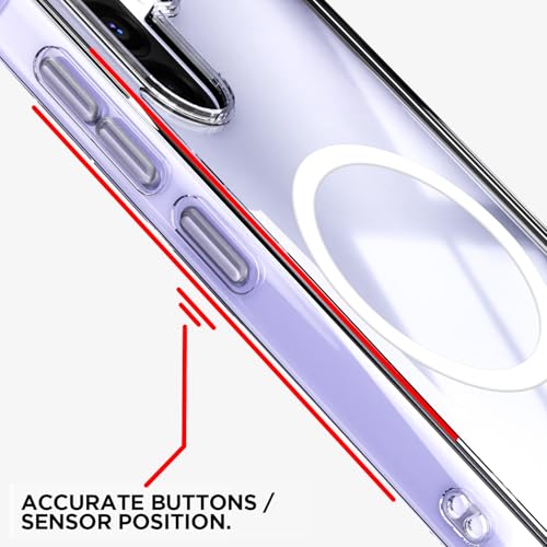 Image of Outlouders Back Cover for Samsung Galaxy A36 5G Mag-Safe Transparent PC + TPU Bumper Case with Magnetic Support Shockproof Protection (Transparent Mag-Safe)