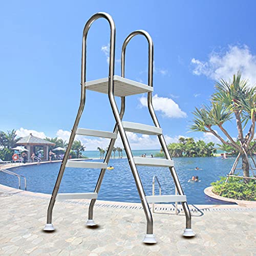 Escalera para piscina elevada 43 in 3 peldaños antideslizante miniatura 1
