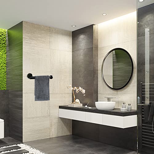 Hand Towel Holder For Bathroom, Matte Black Hand Towel Bar, Sus304 Stainless Steel Hand Towel Hanger, Wall Mounted Small Hand Towel Ring, 9 Inch Round Heavy Duty Towel Rack For Bathroom, Kitchen #TOP2