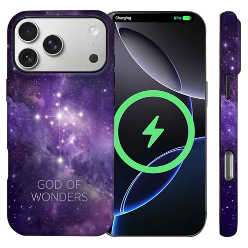 Coque iPhone 17 fine en TPU compatible MagSafe et motif galaxie