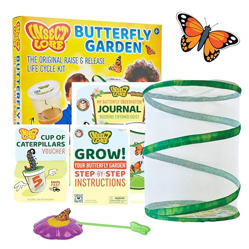 Insect Lore Raise and Release Butterfly Garden Kit – Caterpillar Habitat...