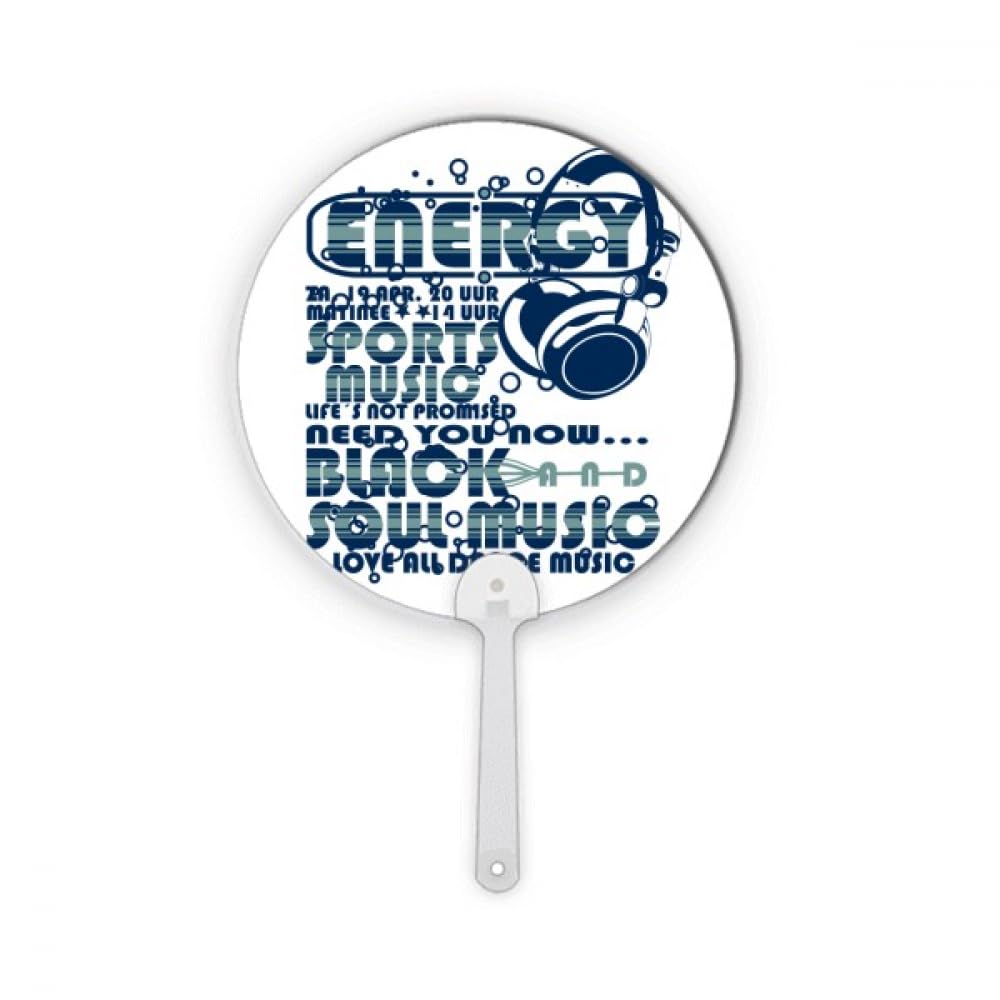 No/No Energy Sports fan portable avec sons de vitalité plastique rond style artisanat moderne