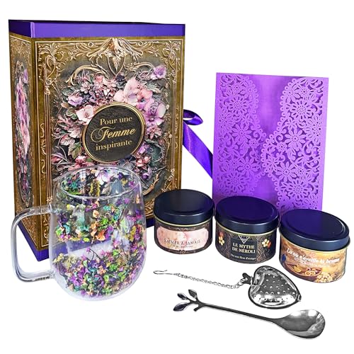 Idée cadeau maman et amie : coffret de thé premium avec carte et mug TÉTI