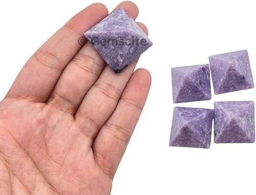 Miniatura 9 de Lapislázuli - Pirámides de cristal de 1 pulgada de piedras curativas de Reiki Vaastu, meditación, equilibrio de chakras y cuadrícula de pirámides de