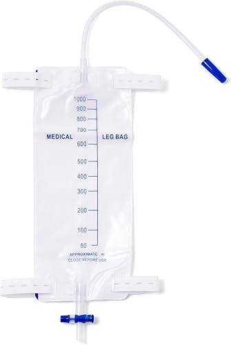 Paquete de 5 bolsas de pierna para drenaje urinario