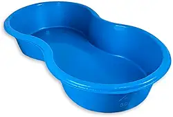 Piscina Infantil Formato Feijão - Caixa Multiuso De Polietileno 50L Compacta Plástica Original (Azul)