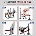 hatleues Adjustable Weight Benches,Benches Press Rack with Barbell Rack, Weight Lifting Benches Press for Home Gym Strength Training & Full Body Workout Workout, 500lbs,48.27