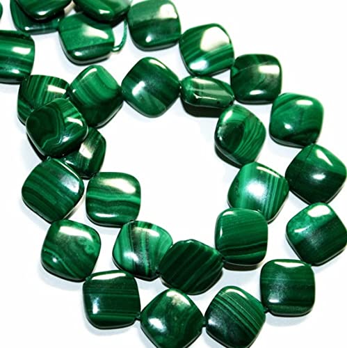 Malachite smooth flattened diamonds, la beauté pure d'un joyau de la Terre pour vos bijoux