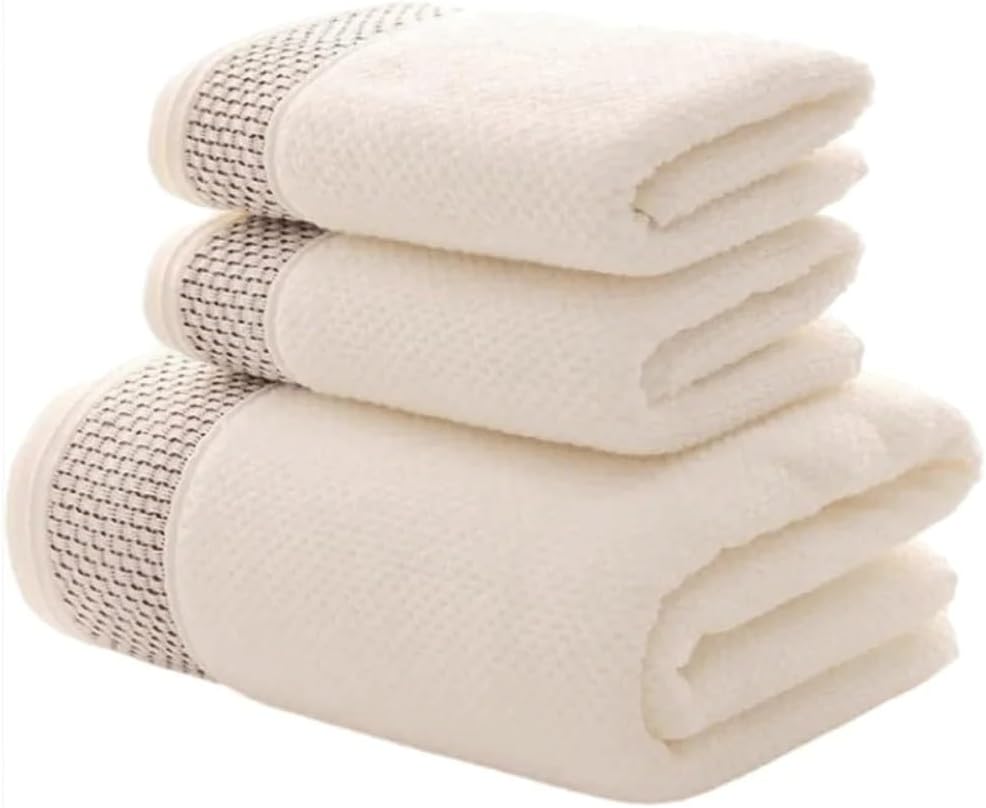 Bath Towel Adult and Hand Sports Towel in Bathroom 35cmX75cm*2 and 70cmx140cm*1(OneColor)
