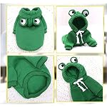 Dog Hoodie Basic Sweater Coat Cute - Frog Shape Warm Jacket Pet Cold Weather Clothes Outfit Outerwear for Cats Puppy Small Medium Dogs - Image 2