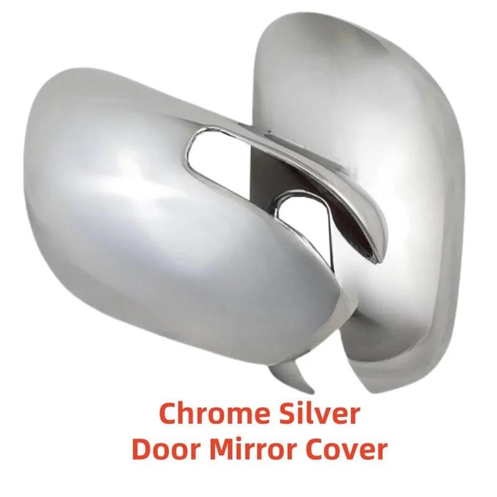 Ersatzteile Auto Chrom Carbon Seite Tür Spiegel Abdeckungen Trim Für Toyota Mark Für Reiz Für Vios 2005-2011(Chrome)