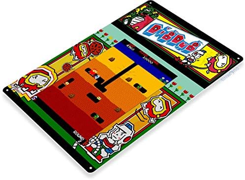 Tinworld Tin Sign: Dig-Dug Arcade Shop Game Room Marquee Metal Sign Decor Retro Console A835 image 4