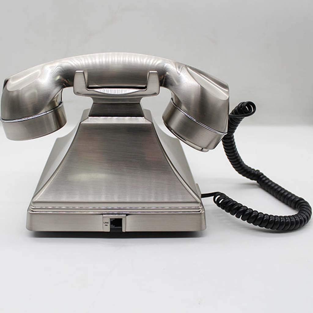 Qdid Corded Telephone Old Fashioned Retro Classic Landline with Push Button for Home and Office Decor, Plastic Home Vintage Wire Phone