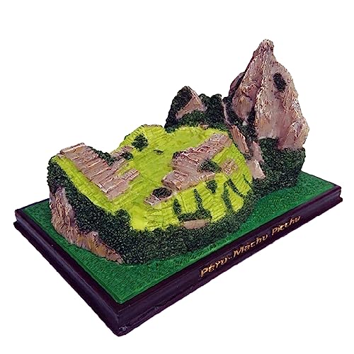Estatua decorativa Machu Picchu de resina pequeña miniatura 7