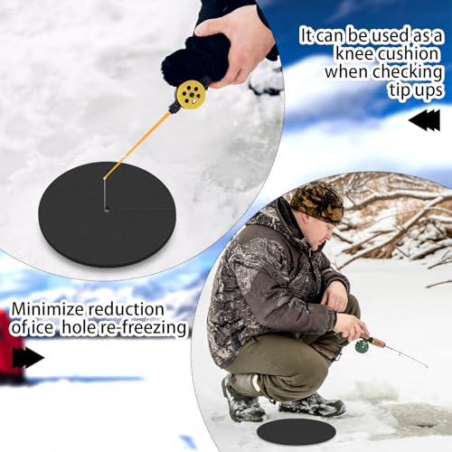 image for Blueweenly 6 Pcs Ice Fishing Hole Covers 12 Inch Foam Ice Fishing Tip 