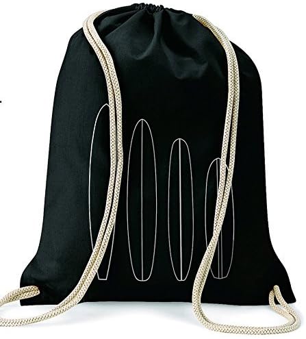 Vintage Surfboards / Gymsac - Drawstring Bag / BLACK