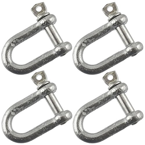 Image of 6mm Galvanised Dee Shackle Pack of 4 Shackle Chandlery DK01