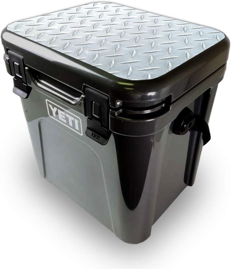 MightySkins Skin Compatible with Yeti Roadie 24 Hard Cooler LID ONLY - Diamond Plate | Protective Viny wrap | Easy to Apply and Change Styles | Made in The USA