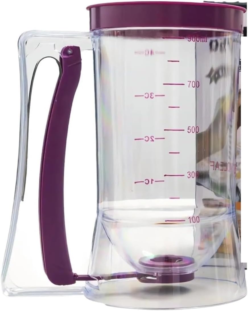 Fit for Pancake Batter Dispenser with Squeeze Handle - for Pancakes, Muffins, and More | Measuring Labels Included
