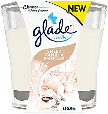 Glade Candles 3.4Oz Sheer Vanilla Embrace Pack-6