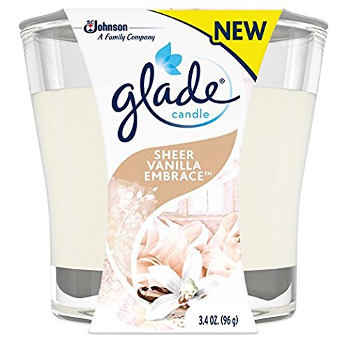 Glade Candles 3.4Oz Sheer Vanilla Embrace Pack-6