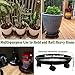 8 Packs Plastic Plant Caddy with Wheels 12” Heavy-Duty Rolling Plant Stand with Wheels Plant Dolly with Casters for Indoor and Outdoor Plant Roller Base Plant Saucer Mover, Black