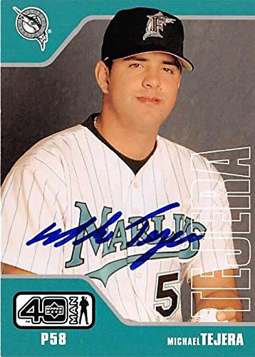 Michael Tejera autographed baseball card (Florida Marlins) 2000