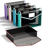 Sans Intercalaire & Grande Capacité: ThinkTex pochette plastique A4 mesure 33 cm x 25 cm x 5 cm. Elle convient aux formats A4 et Lettre, extensible de 5 cm et peut contenir 1 000 pages. Sans intercalaire, elle permet de ranger tous les documents d'un même sujet.