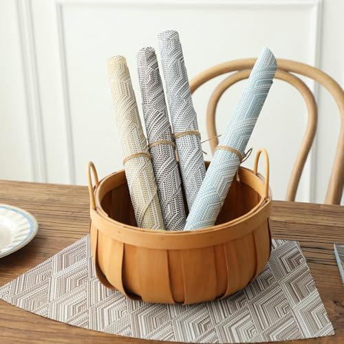 Napperon anti tache lavable lot 6 sets de table PVC éventail - 5