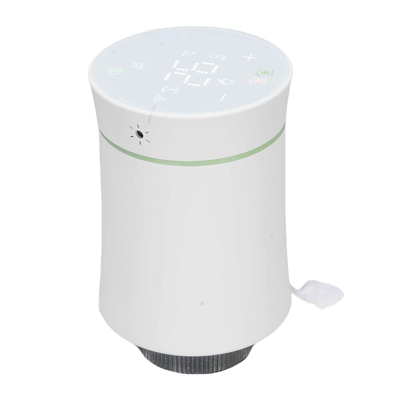 Eujgoov Válvula Termostática Inteligente para Radiador, Programable con Pantalla LCD para una Calefacción Eficiente de la Habitación con Aplicación y Control por Voz (White)