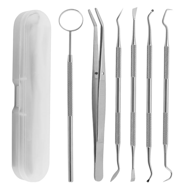 Nvzi Herramientas de limpieza dental, juego de 6 piezas, adecuadas para el hogar, cuidado de higiene personal-YM
