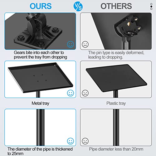OUKMIC Projector Stand Tripod, Portable Laptop Floor Mount Adjustable Height 26 to 52 Inch with Gooseneck Phone Holder for Outdoor Movies-Detachable Computer DJ Racks - Thumbnail 4