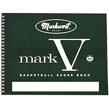 Markwort Mark V Basketball Scorebook 30 Games, Green Pack of 1